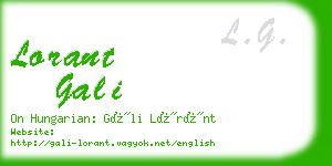 lorant gali business card